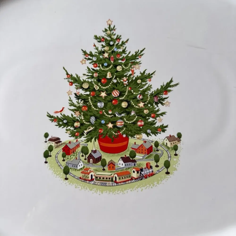 Pfaltzgraff Christmas Heritage 16” x 12” Oval Serving Platter Tree Holiday USA - Picture 3 of 5